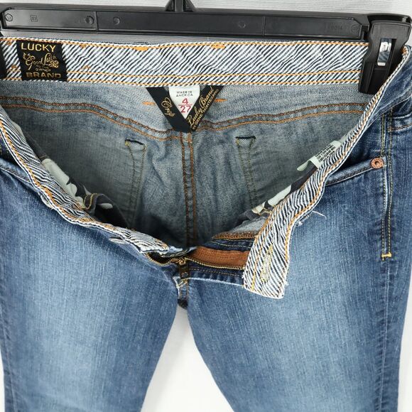 Lucky Brand Jeans Womens 27 Waist 4 Classic Cathy Crop Blue Stretch Denim - Picture 15 of 15